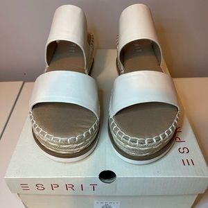 ESPRIT Katalina Espadrille Wedge Sandals - Off White